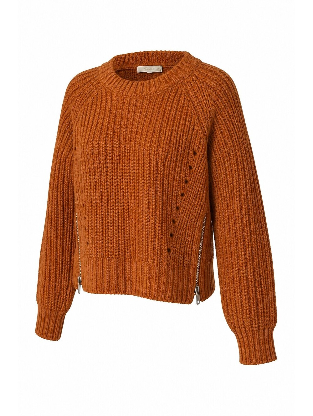 Pink Rose Women's Knit Sweater in Rust Orange, Size Small